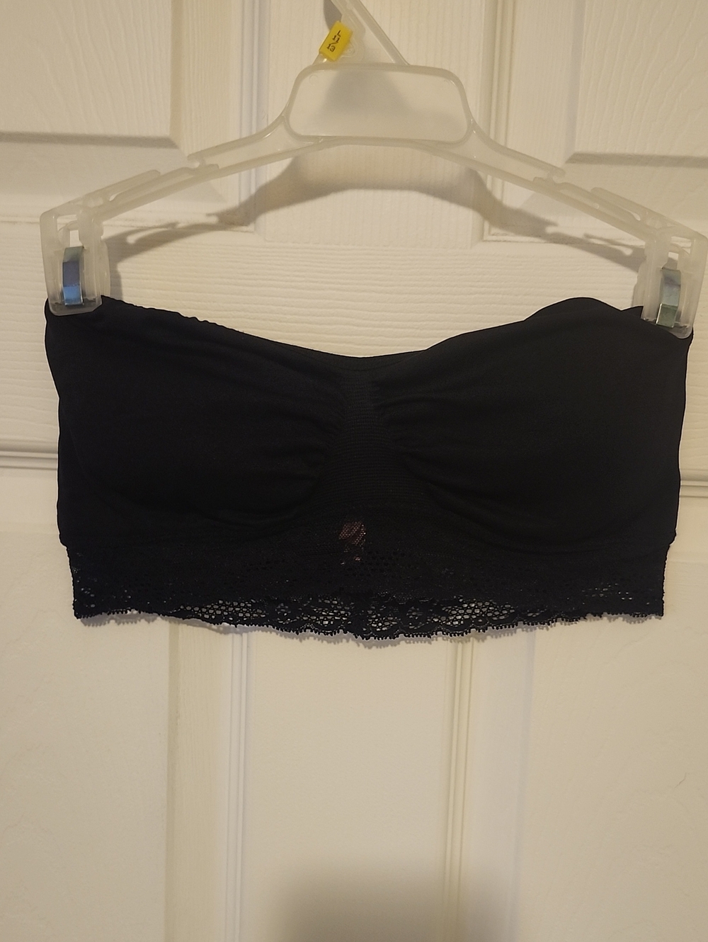 Seamless Lace Bandeau Bralette - Black
